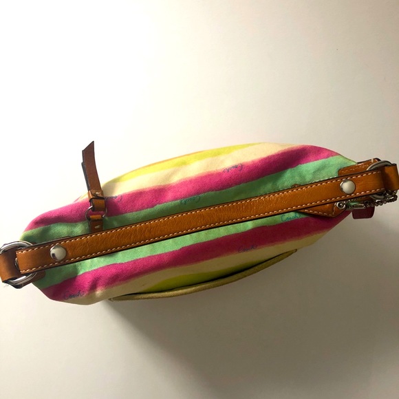 Coach Colorful Watercolor Top Handle Small Clutch - Picture 7 of 9